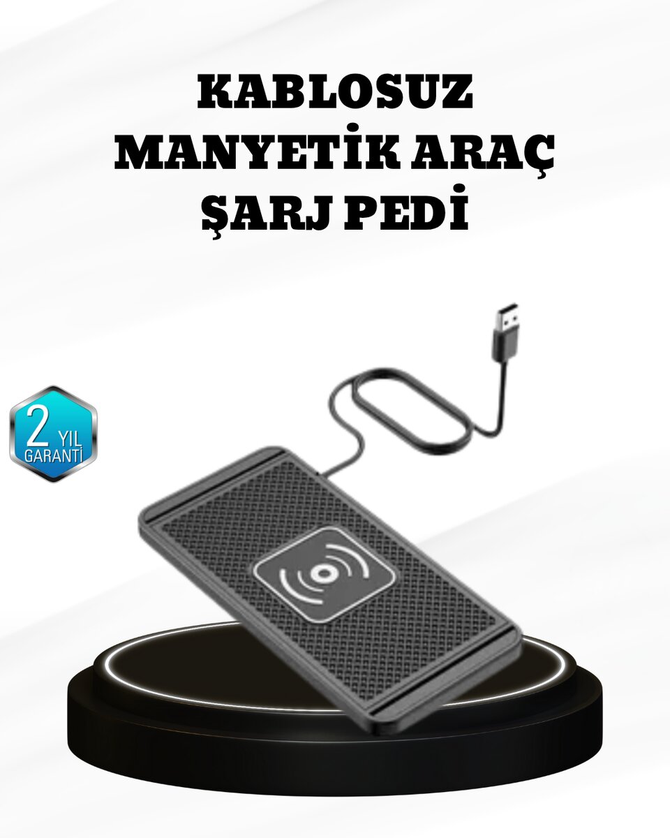 15W Manyetik Kablosuz Şarj Pedi Araç Masa Kullanımına Uygun Qi Şarj Cihazı 15W Manyetik Kablosuz Şarj Pedi Araç Masa Kullanımına Uygun Qi Şarj Cihazı