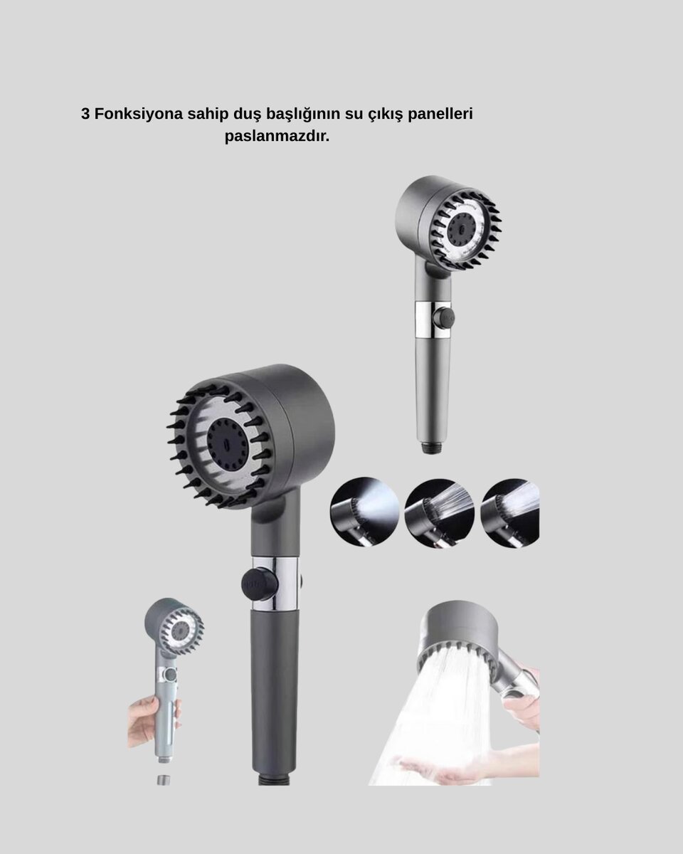 Spa Etkili Masaj Uçlu Duş Başlığı Ergonomik Tasarım Spa Etkili Masaj Uçlu Duş Başlığı Ergonomik Tasarım