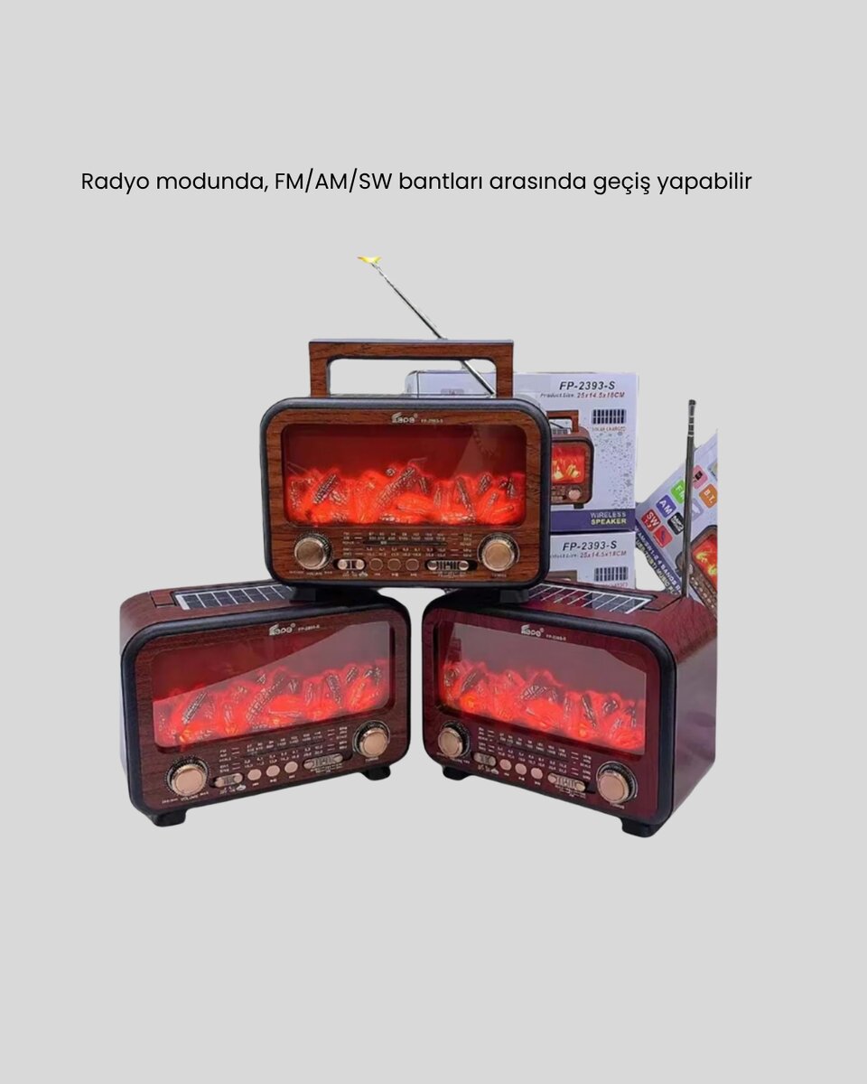 Alev Işığı Efektli Solar Bluetooth Hoparlör Radyo Destekli Taşınabilir Model Alev Işığı Efektli Solar Bluetooth Hoparlör Radyo Destekli Taşınabilir Model