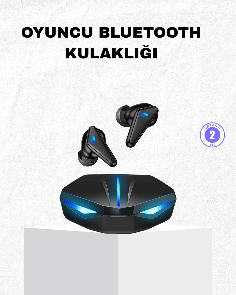 Oyuncu Bluetooth Kulaklık Tam Kablosuz Stereo LED Işıklı Oyuncu Bluetooth Kulaklık Tam Kablosuz Stereo LED Işıklı