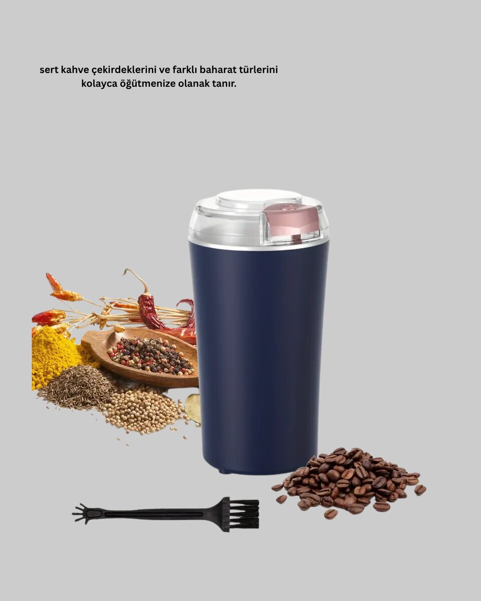 Kahve ve Baharat Öğütücü Otomatik Mekanizmalı Dayanıklı Çelik Kahve ve Baharat Öğütücü Otomatik Mekanizmalı Dayanıklı Çelik