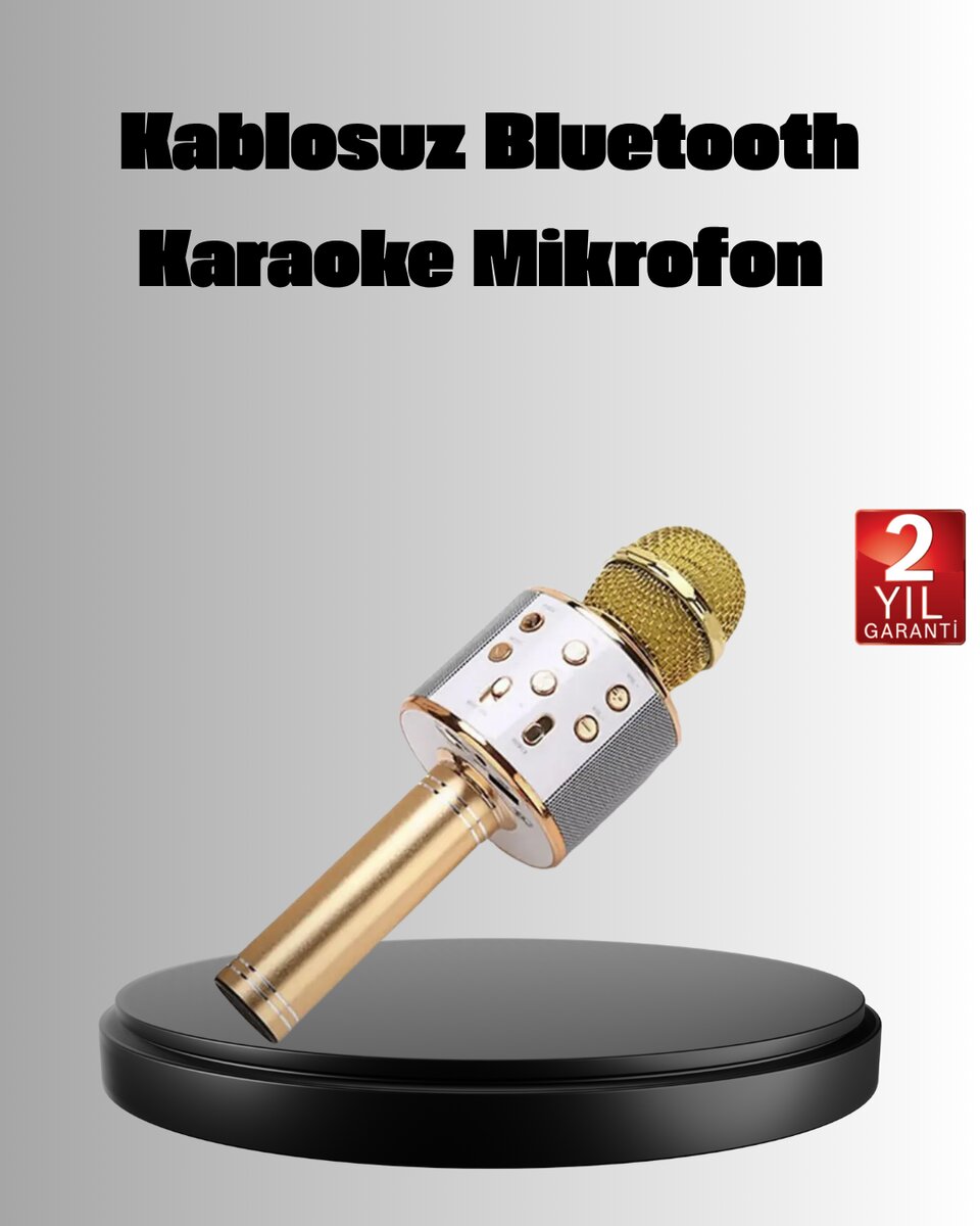 Kablosuz Karaoke Mikrofon USB AUX Destekli Parti ve Eğlence İçin Kablosuz Karaoke Mikrofon USB AUX Destekli Parti ve Eğlence İçin