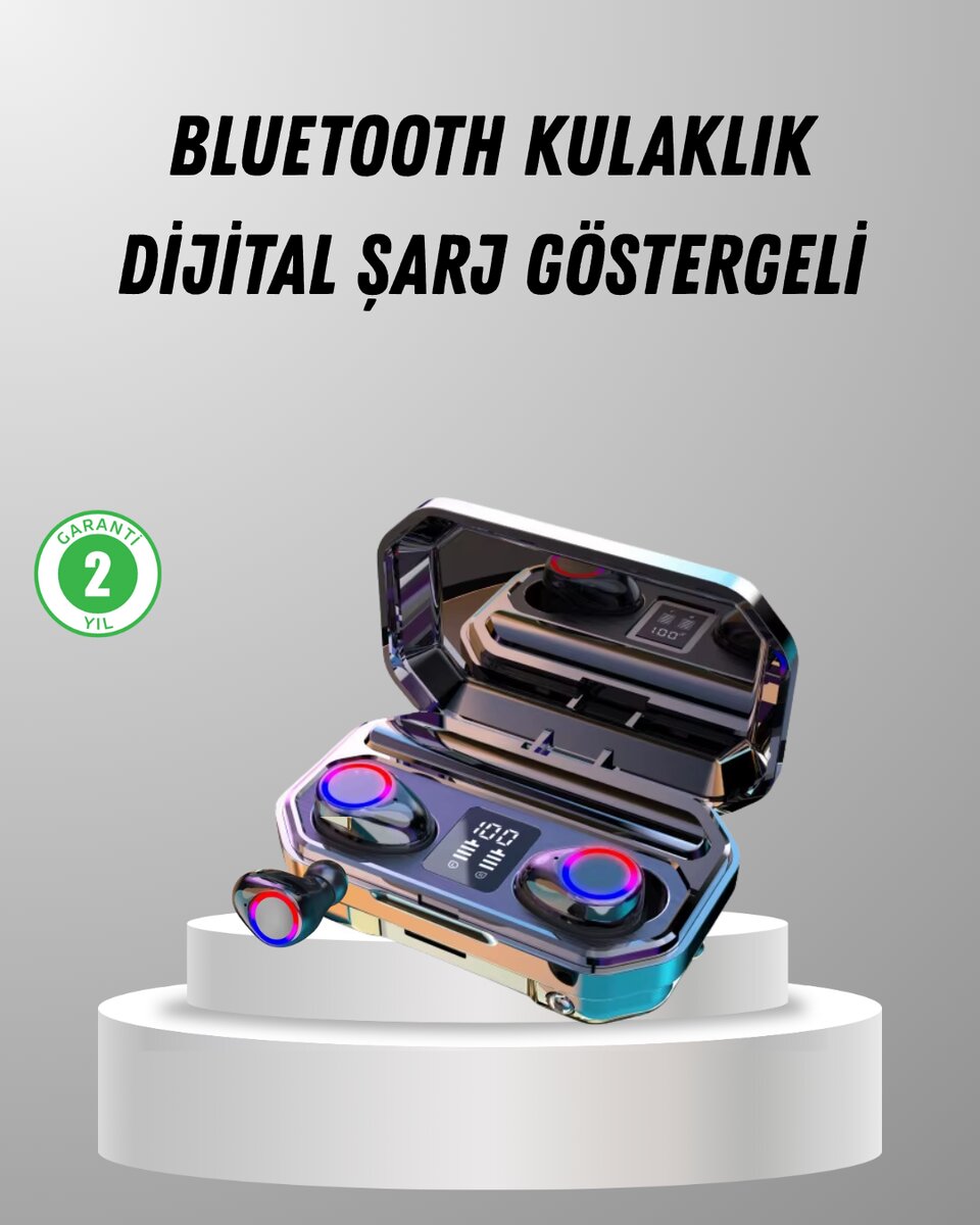 Şarj Kutulu Kablosuz Kulaklık Ergonomik Spor Seyahat Uyumlu Uzun Kullanım