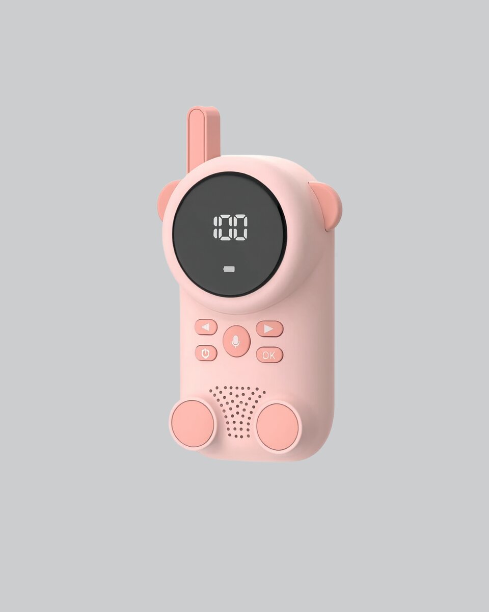 Şarjlı Bebek Telsizi Uzun Mesafe 22 Kanal LCD Ekran VOX Modu 400 mAh