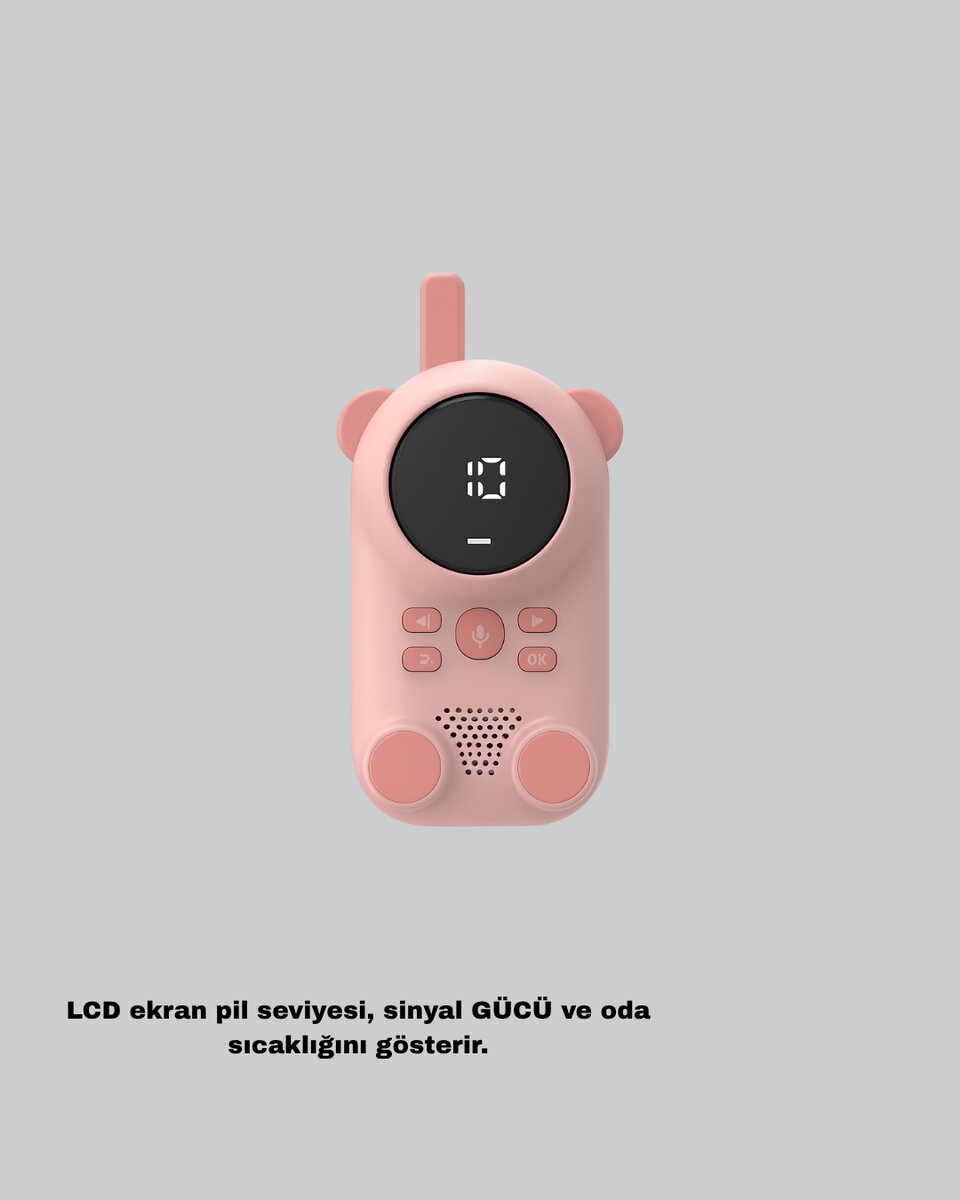 Bebek Telsizi LCD Ekran VOX İki Yönlü İletişim USB Şarj Hafif Bebek Telsizi LCD Ekran VOX İki Yönlü İletişim USB Şarj Hafif
