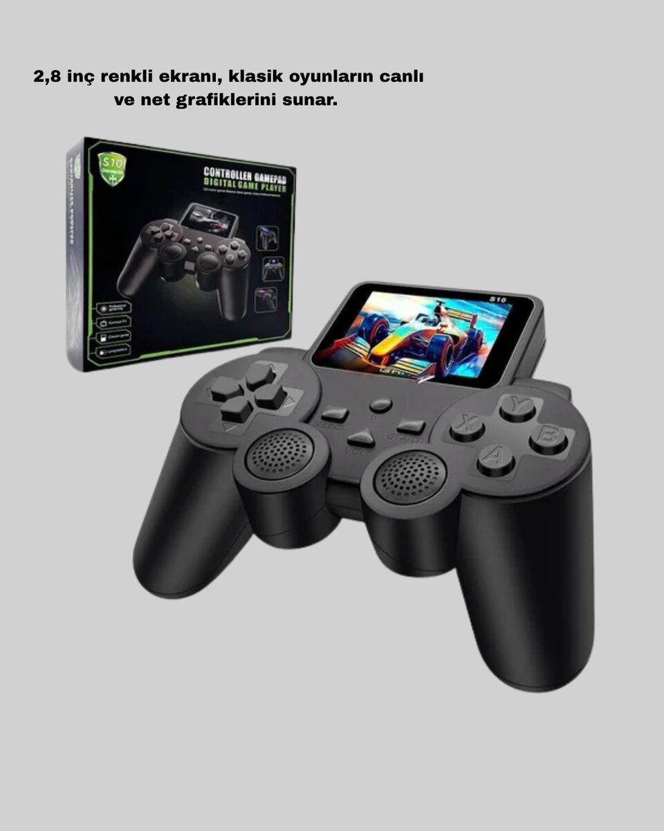 Atari S10 Taşınabilir Retro Oyun Konsolu 2.8 İnç Renkli Ekran Nostaljik Atari S10 Taşınabilir Retro Oyun Konsolu 2.8 İnç Renkli Ekran Nostaljik