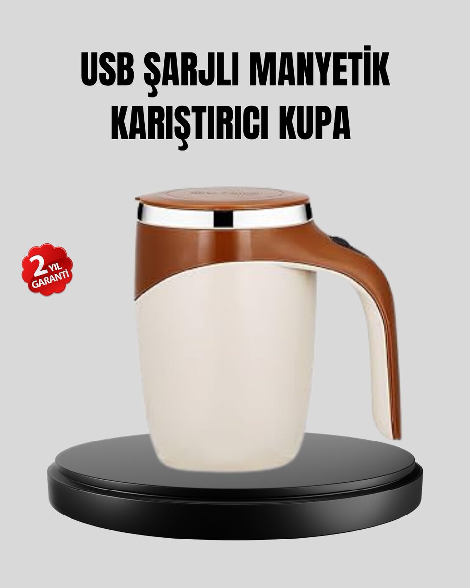USB Şarjlı Manyetik Karıştırıcı Kupa Otomatik Karıştırma Paslanmaz Çelik USB Şarjlı Manyetik Karıştırıcı Kupa Otomatik Karıştırma Paslanmaz Çelik