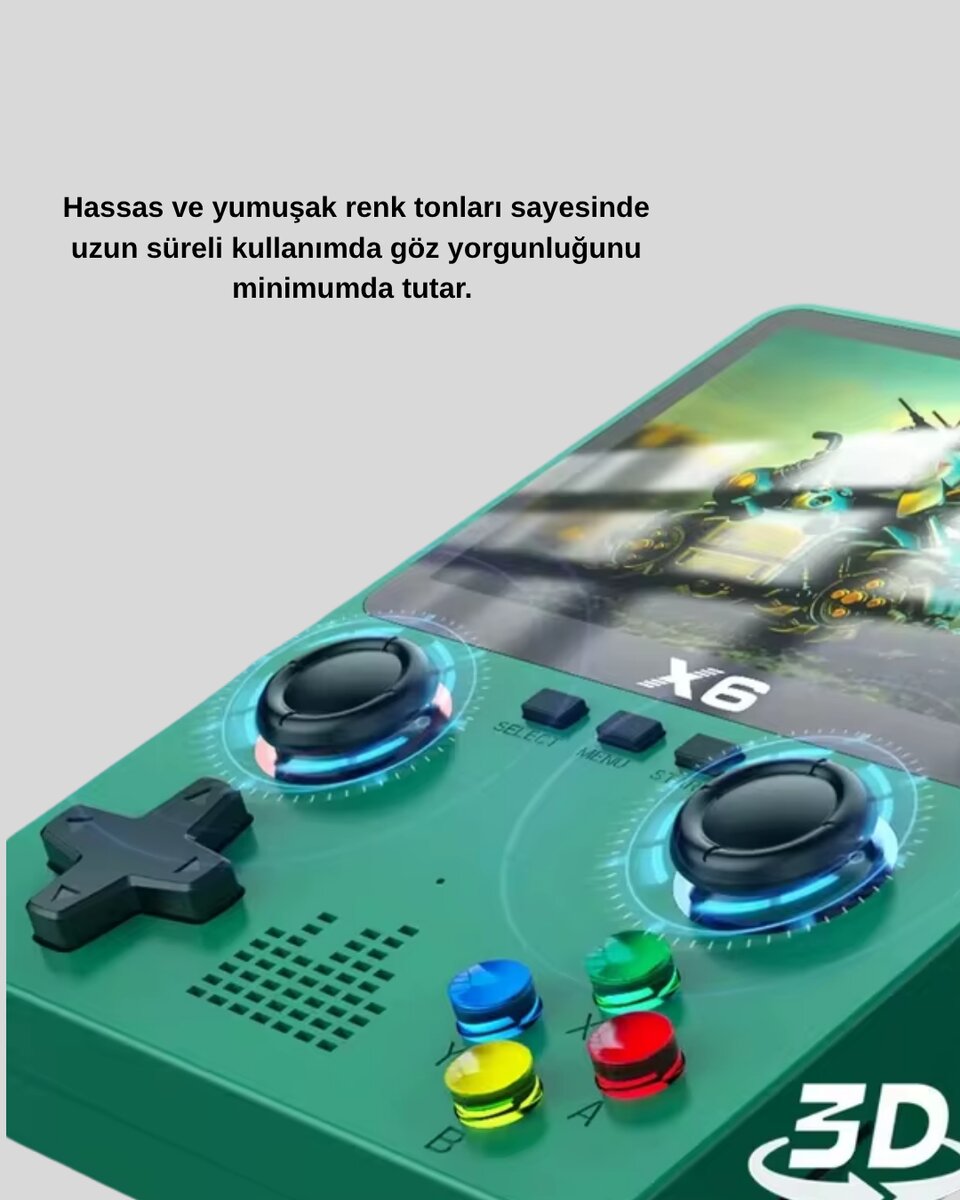 3.5 İnç IPS Ekranlı Taşınabilir Oyun Konsolu Ergonomik Çift Tetikli 3.5 İnç IPS Ekranlı Taşınabilir Oyun Konsolu Ergonomik Çift Tetikli