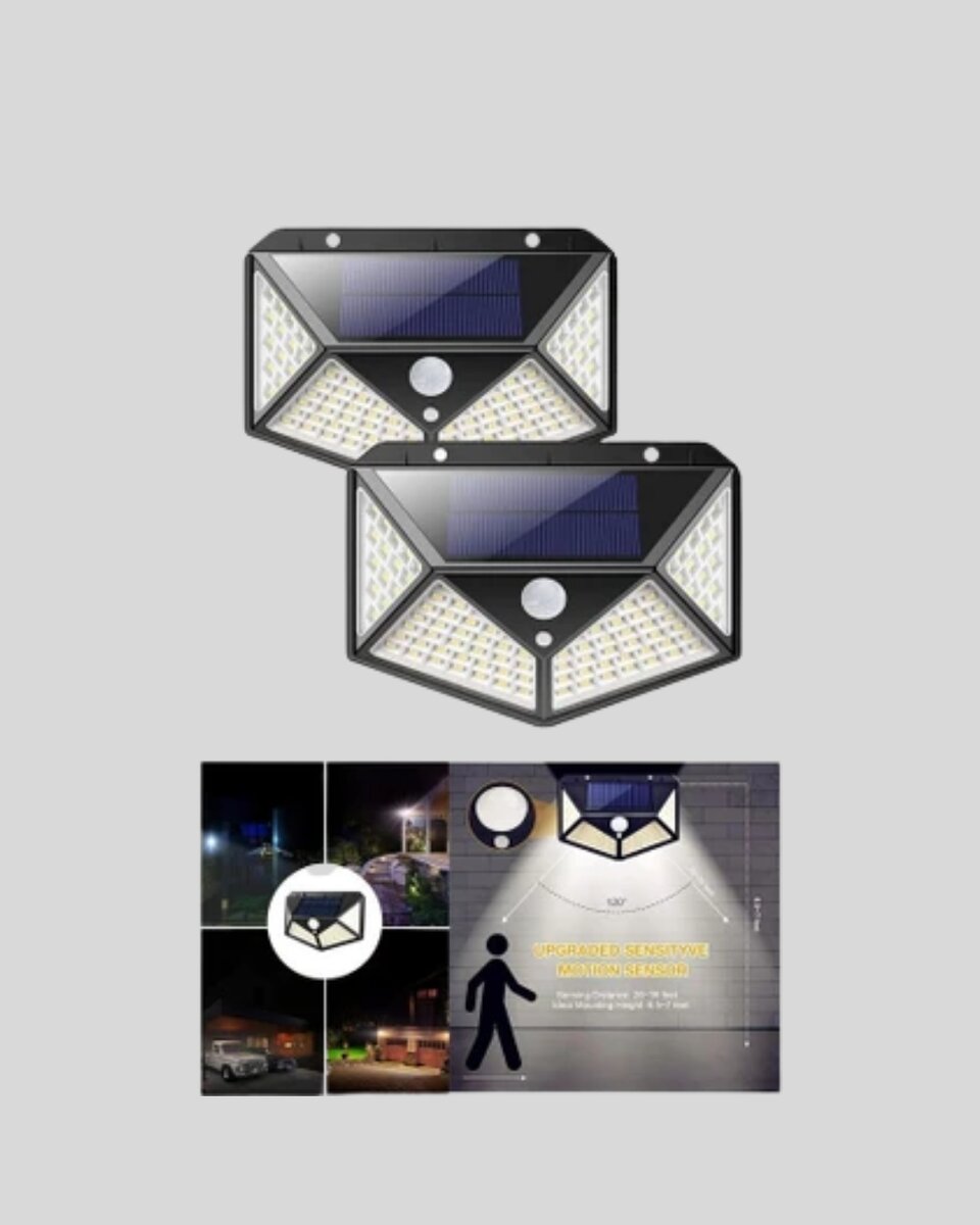 Solar Bahçe Lambası 100 LED Hareket Sensörlü Güneş Enerjili Aydınlatma Solar Bahçe Lambası 100 LED Hareket Sensörlü Güneş Enerjili Aydınlatma