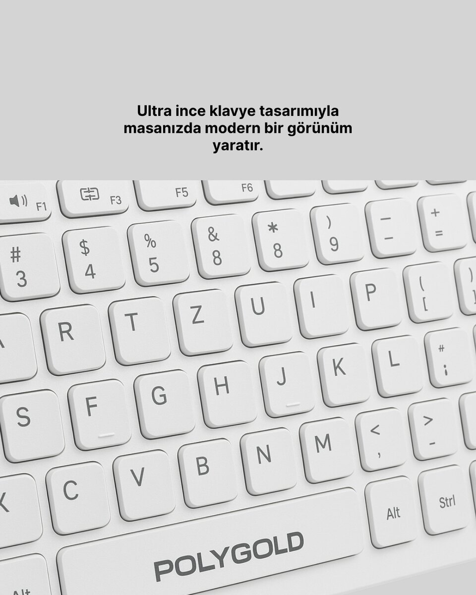 Tam Boy Kablosuz Klavye Mouse Seti - Gelişmiş Bağlantı ve Sessiz Performans