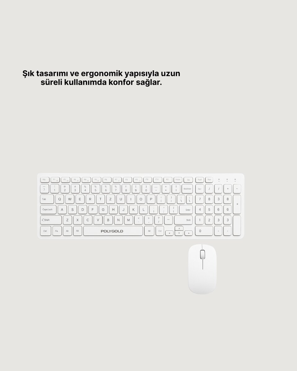 Kablosuz Klavye ve Mouse Seti - Ergonomik Tasarım, Sessiz Kullanım, Geniş Uyumluluk Kablosuz Klavye ve Mouse Seti - Ergonomik Tasarım, Sessiz Kullanım, Geniş Uyumluluk