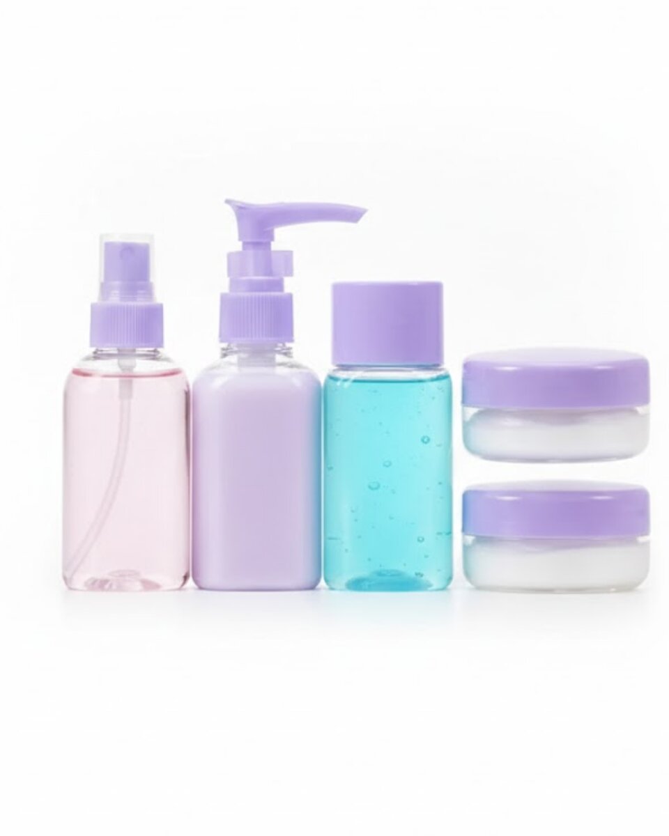 Şeffaf Seyahat Dolum Şişesi Seti 5 Parça Kozmetik Organizer Şeffaf Seyahat Dolum Şişesi Seti 5 Parça Kozmetik Organizer