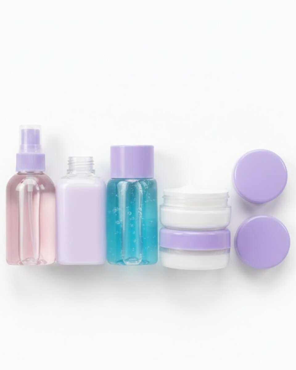 Şeffaf Seyahat Dolum Şişesi Seti 5 Parça Kozmetik Organizer Şeffaf Seyahat Dolum Şişesi Seti 5 Parça Kozmetik Organizer