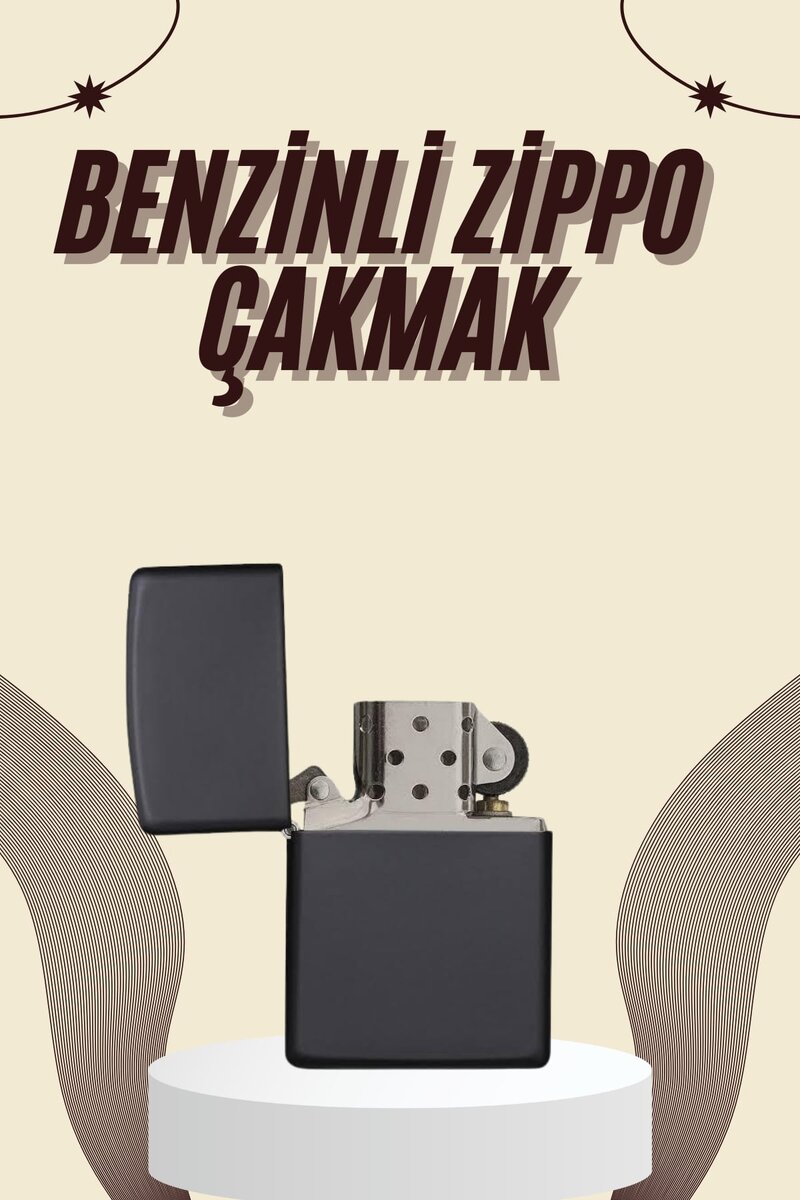 Çakmak Parlak Siyah Benzinli Çakmak Cep Boy Doldurulabilir Çakmak Parlak Siyah Benzinli Çakmak Cep Boy Doldurulabilir