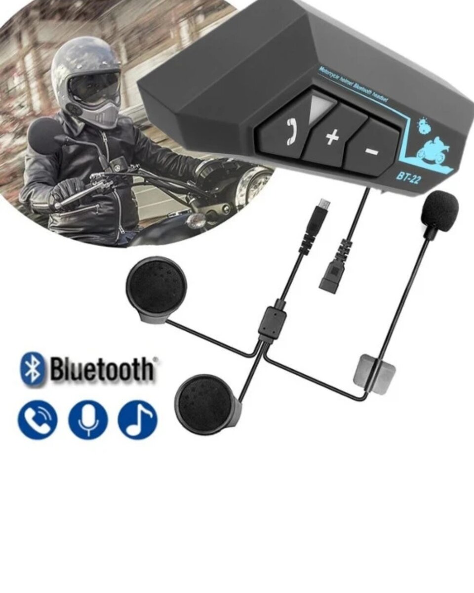 Evrensel Motosiklet Kask Bluetooth Kulaklık Uzun Pil Süreli Tasarım
