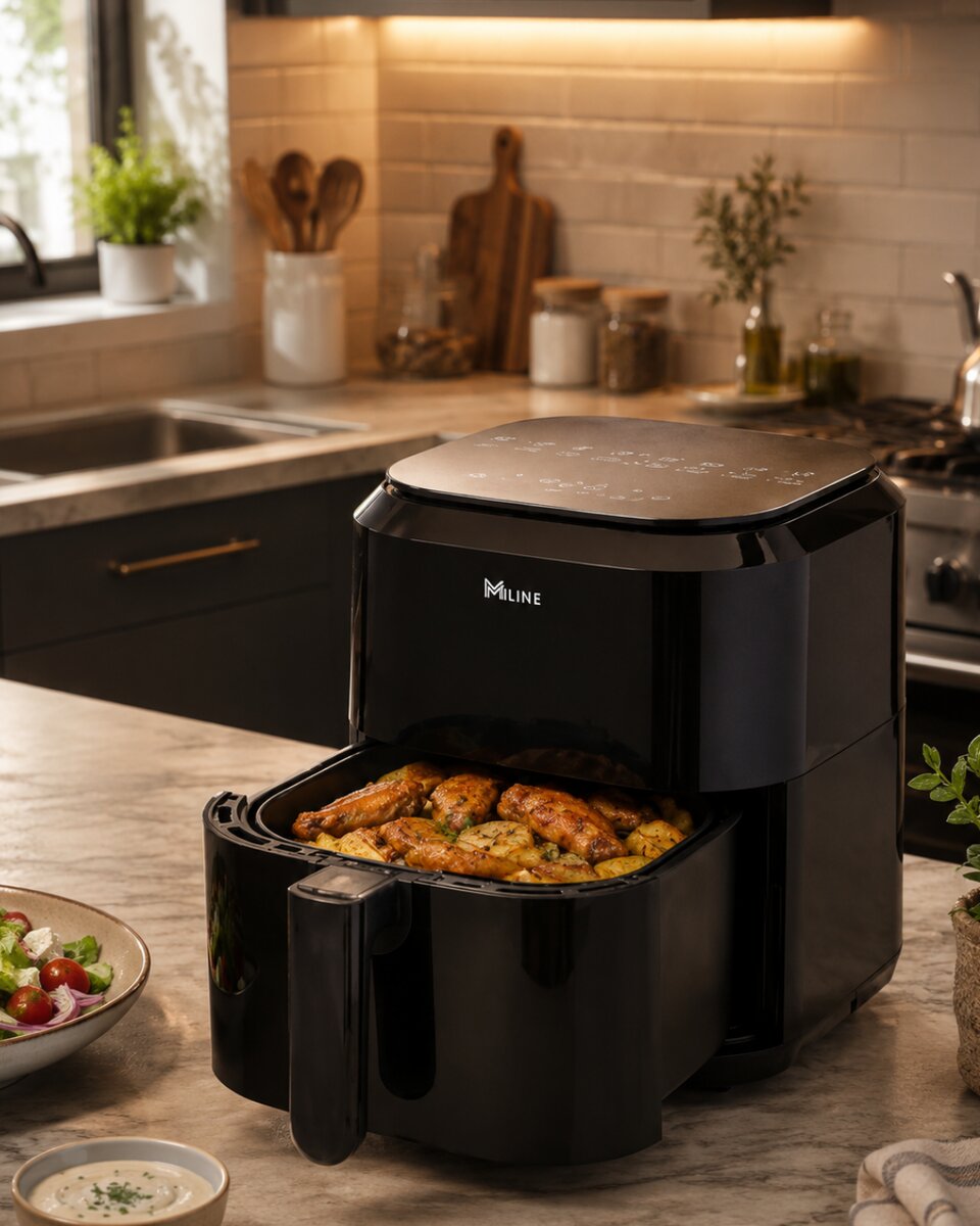 Dokunmatik Air Fryer 4 Litre Yağsız Fritöz 1360W Güçlü Pişirme Dokunmatik Air Fryer 4 Litre Yağsız Fritöz 1360W Güçlü Pişirme
