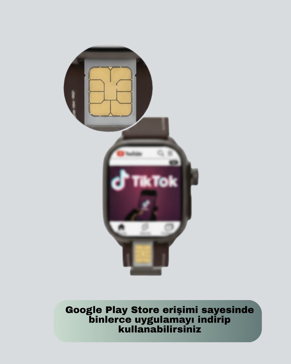 SIM Kartlı Akıllı Saat AMOLED Ekran Android Sistem SIM Kartlı Akıllı Saat AMOLED Ekran Android Sistem