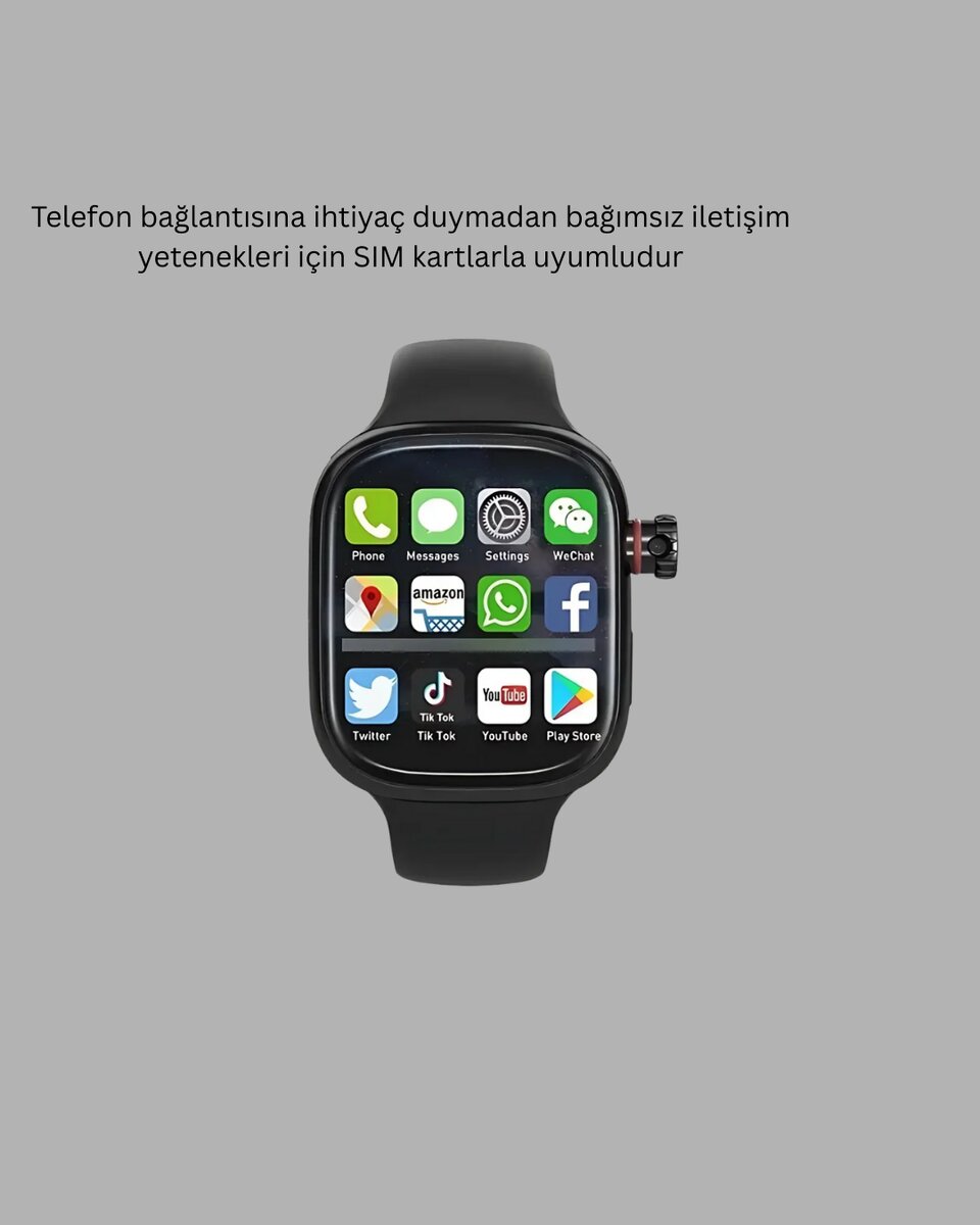 SIM Kartlı Akıllı Saat Adımsayar ve Nabız Ölçerli Deri Kordon Tasarım