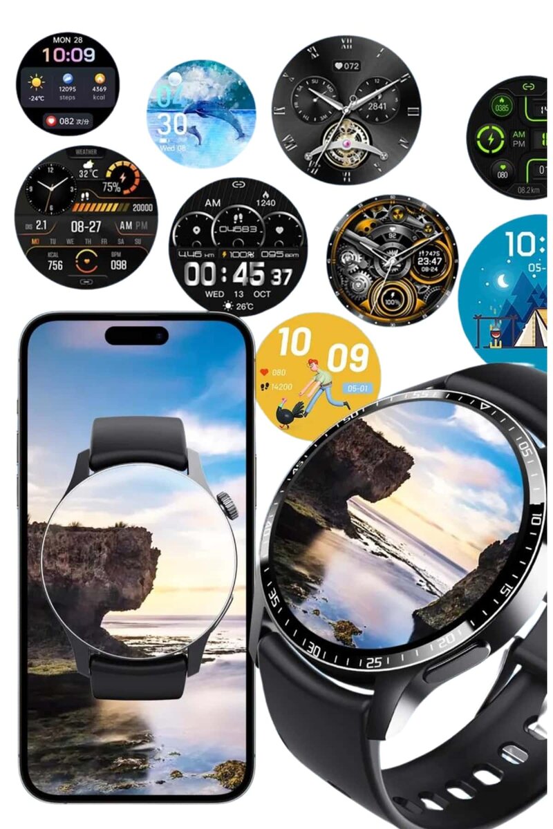 Amoled Ekran Metal Deri Silikon Kordonlu Uyku ve Sağlık Takibi Amoled Ekran Metal Deri Silikon Kordonlu Uyku ve Sağlık Takibi