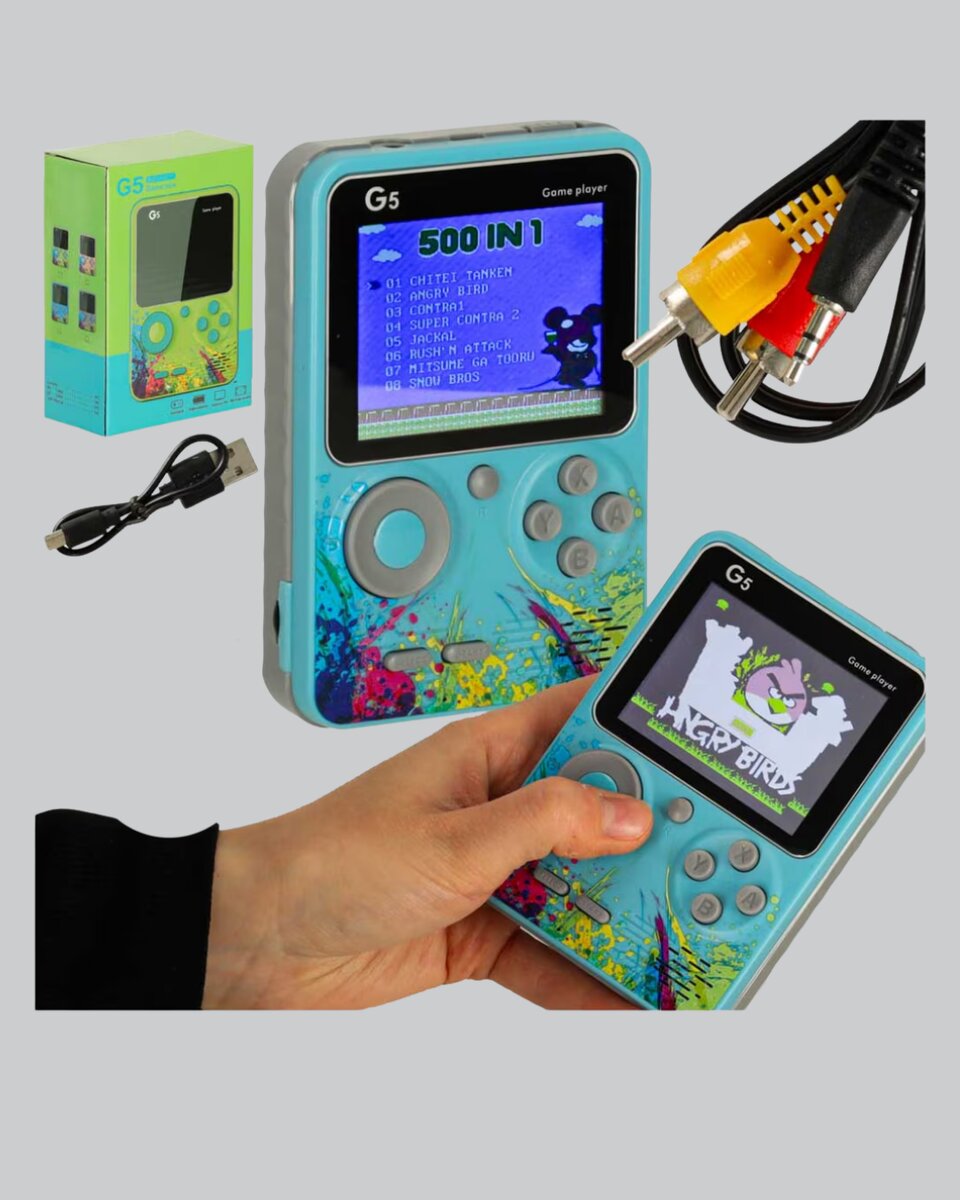 G5 Retro Oyun Konsolu 500 Klasik Oyunlu 3 İnç HD Ekran ve TV Bağlantılı G5 Retro Oyun Konsolu 500 Klasik Oyunlu 3 İnç HD Ekran ve TV Bağlantılı