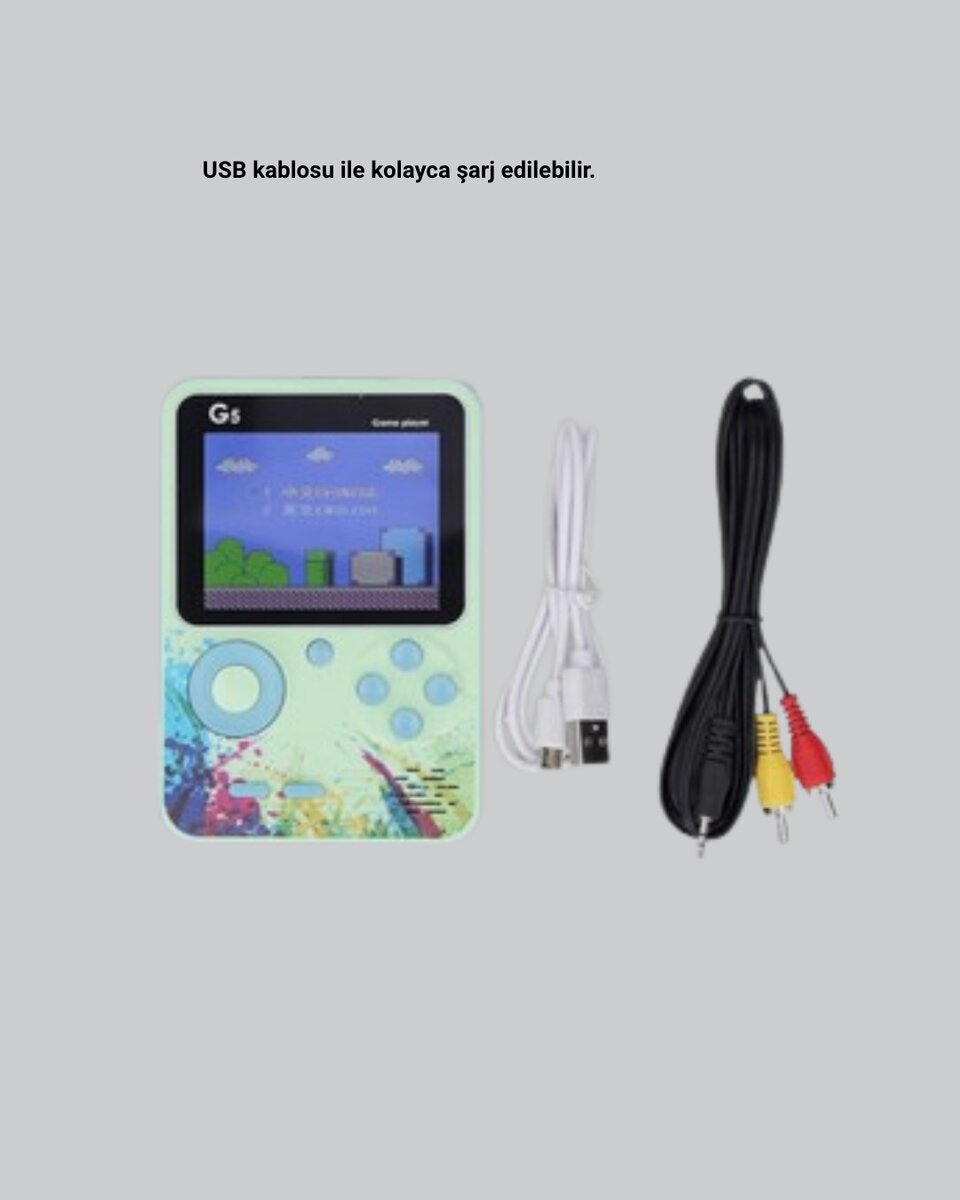 G5 Retro Oyun Konsolu 500 Klasik Oyunlu 3 İnç HD Ekran ve TV Bağlantılı G5 Retro Oyun Konsolu 500 Klasik Oyunlu 3 İnç HD Ekran ve TV Bağlantılı