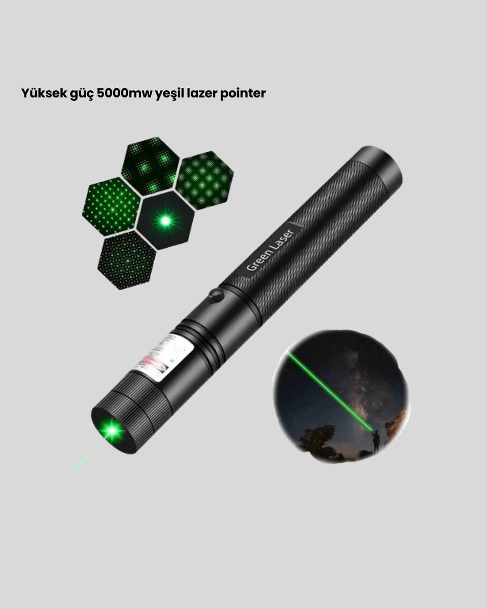 5000mW Yeşil Lazer Pointer Profesyonel Uzun Menzilli 5000mW Yeşil Lazer Pointer Profesyonel Uzun Menzilli
