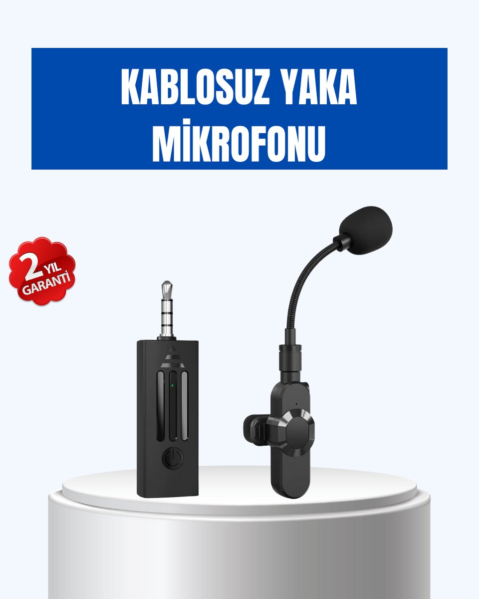 Bluetooth 5.2 Destekli Gürültü Önleyici Kablosuz Mikrofon Bluetooth 5.2 Destekli Gürültü Önleyici Kablosuz Mikrofon