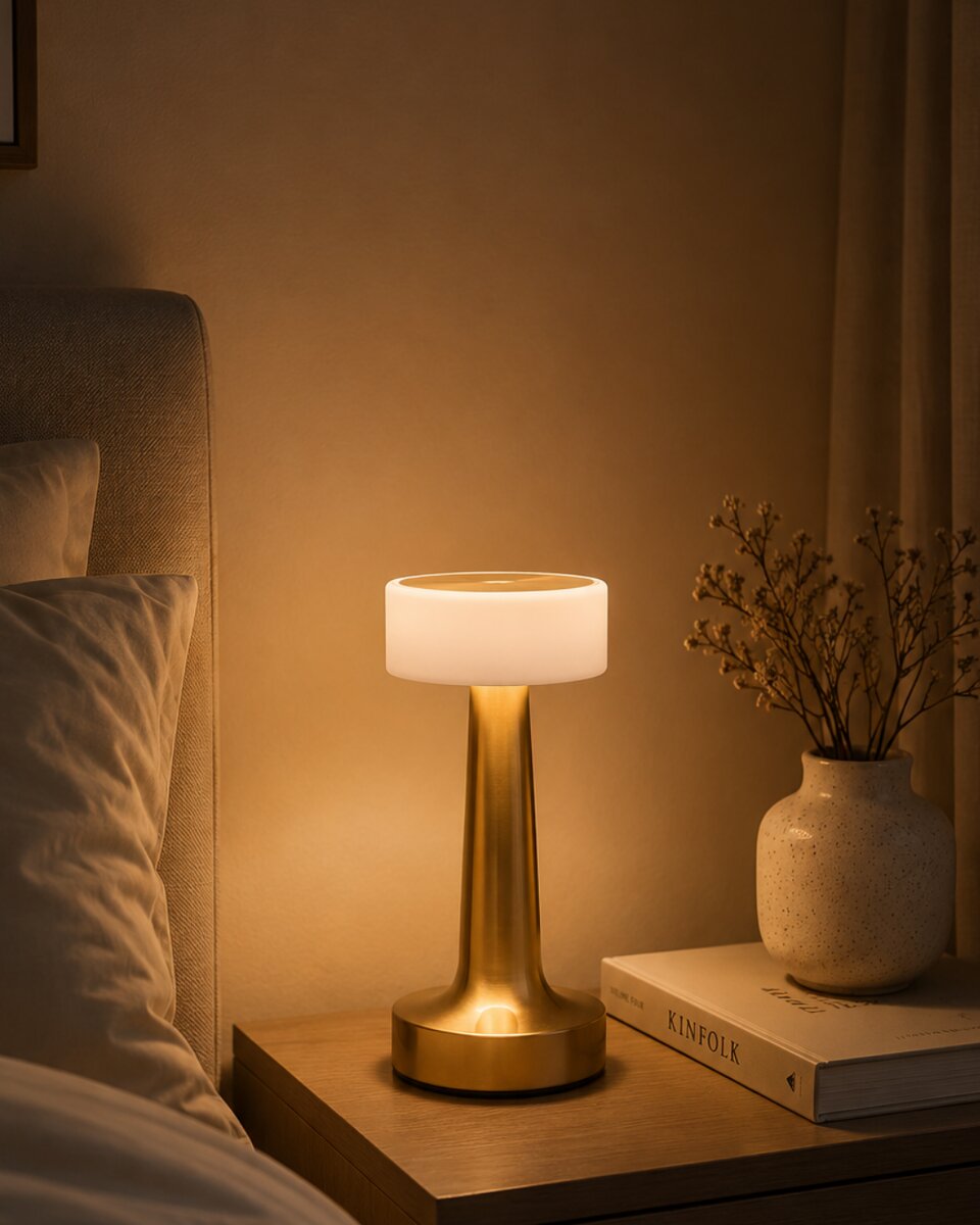 Gold Kare LED Masa Lambası Şarjlı Dimmer Kontrollü Dekoratif Işık Gold Kare LED Masa Lambası Şarjlı Dimmer Kontrollü Dekoratif Işık