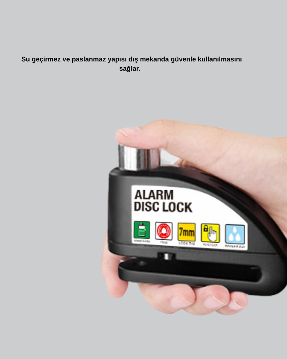 110 dB Alarmlı Disk Fren Kilidi Su Geçirmez Çelik Motosiklet Güvenlik Kilidi 110 dB Alarmlı Disk Fren Kilidi Su Geçirmez Çelik Motosiklet Güvenlik Kilidi