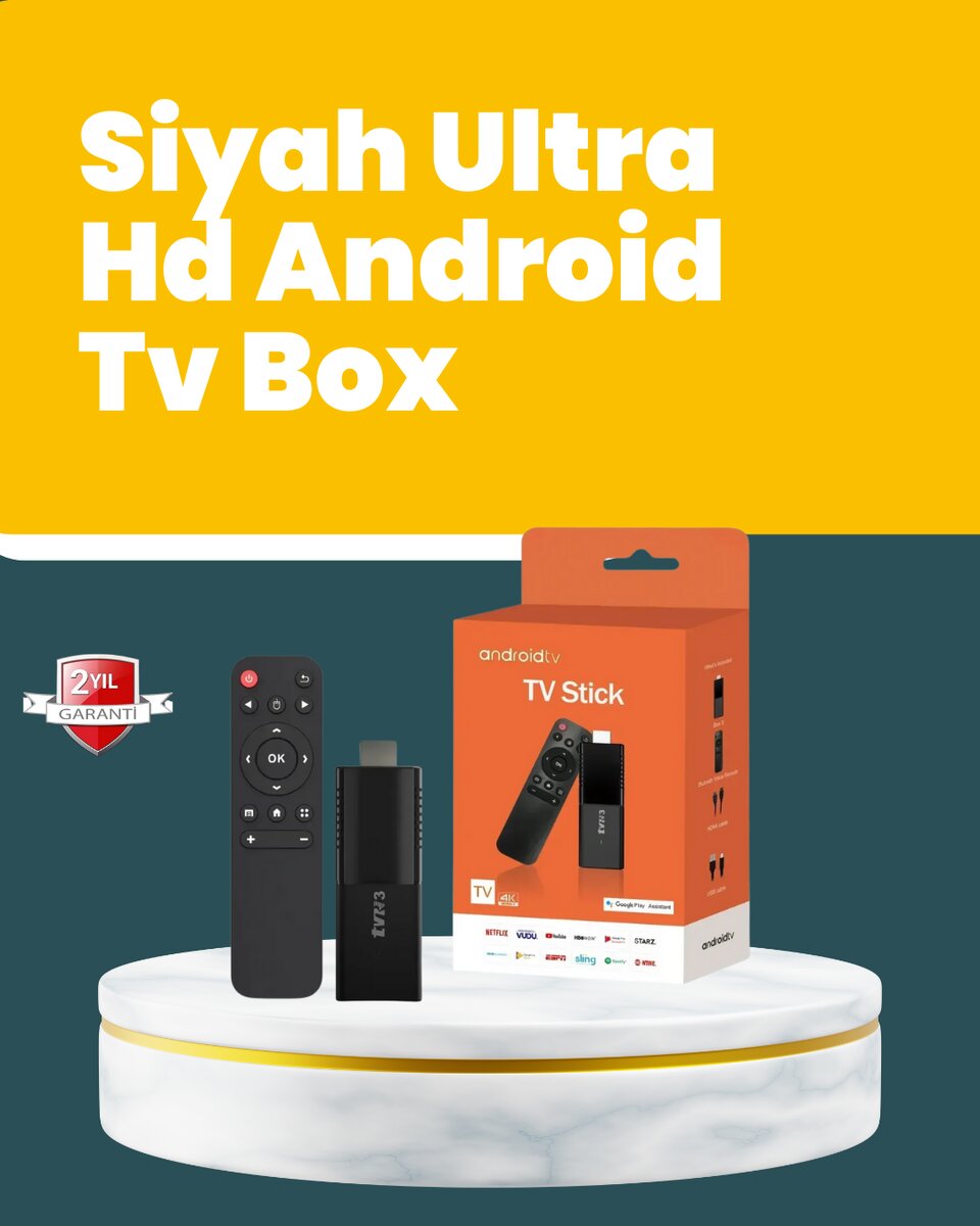 Android TV Stick WiFi ve Bluetooth Bağlantılı Android TV Stick WiFi ve Bluetooth Bağlantılı