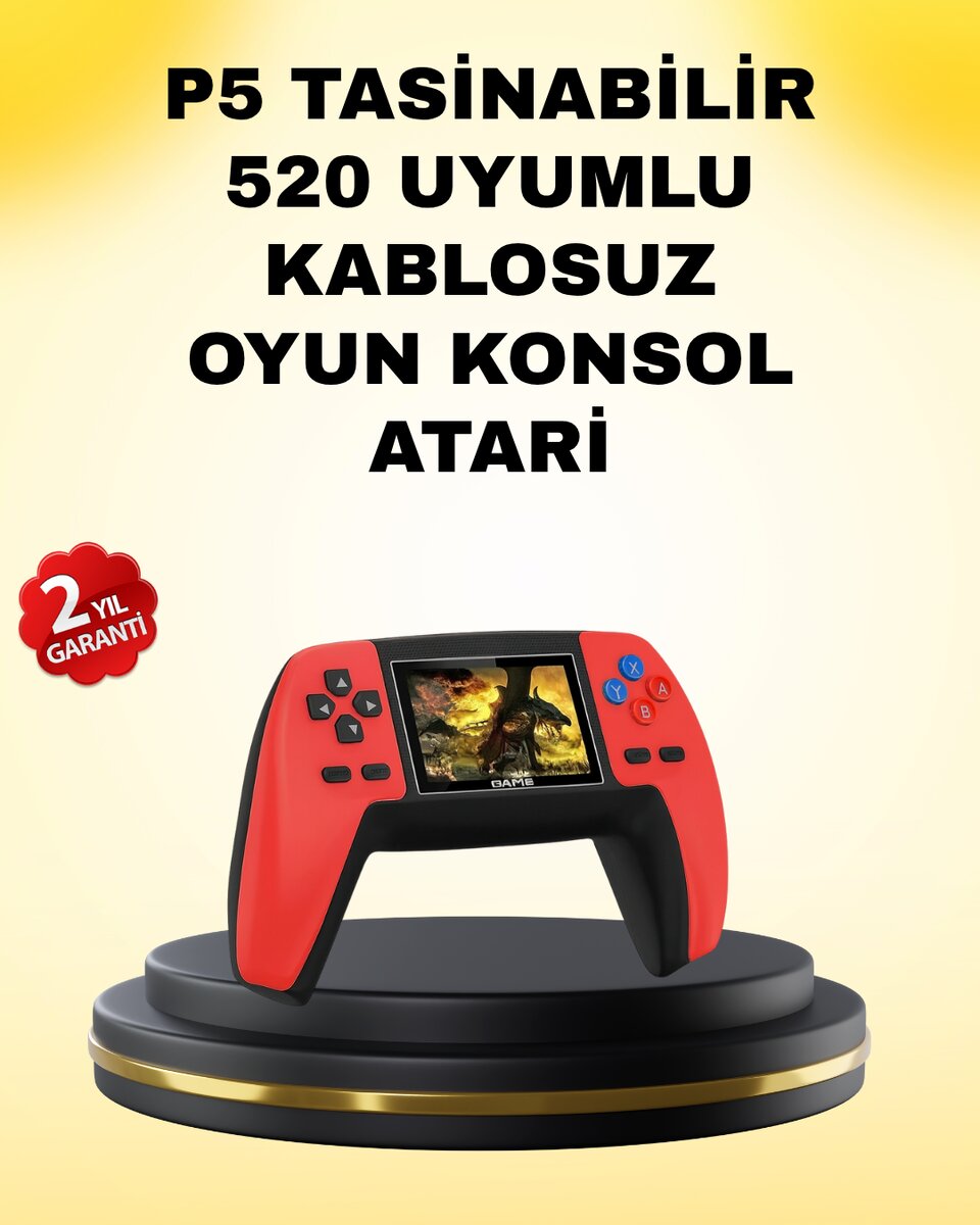 P5 Retro GamePad 520 Oyunlu TV ve Elde Oynanabilir Konsol P5 Retro GamePad 520 Oyunlu TV ve Elde Oynanabilir Konsol