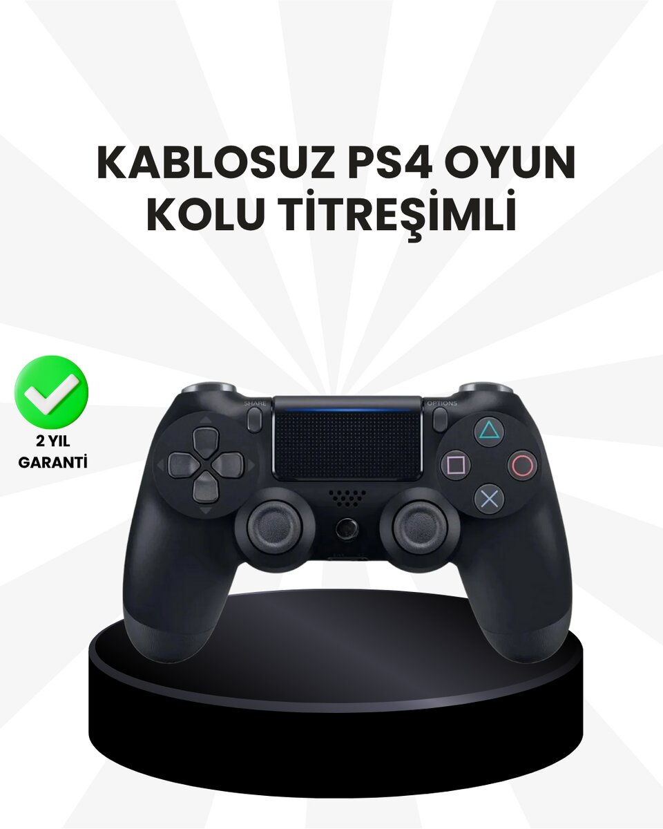 Şarjlı Kablosuz PS4 Oyun Kolu Titreşimli Hassas Kontrol Şarjlı Kablosuz PS4 Oyun Kolu Titreşimli Hassas Kontrol