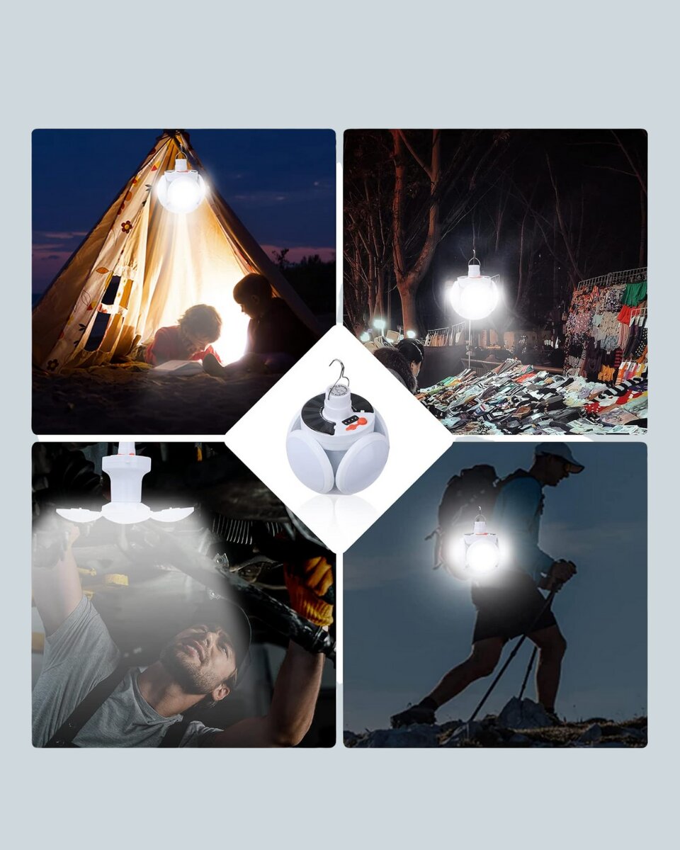 360 Derece Katlanabilir Solar LED Aydınlatma Çadır Lambası 360 Derece Katlanabilir Solar LED Aydınlatma Çadır Lambası