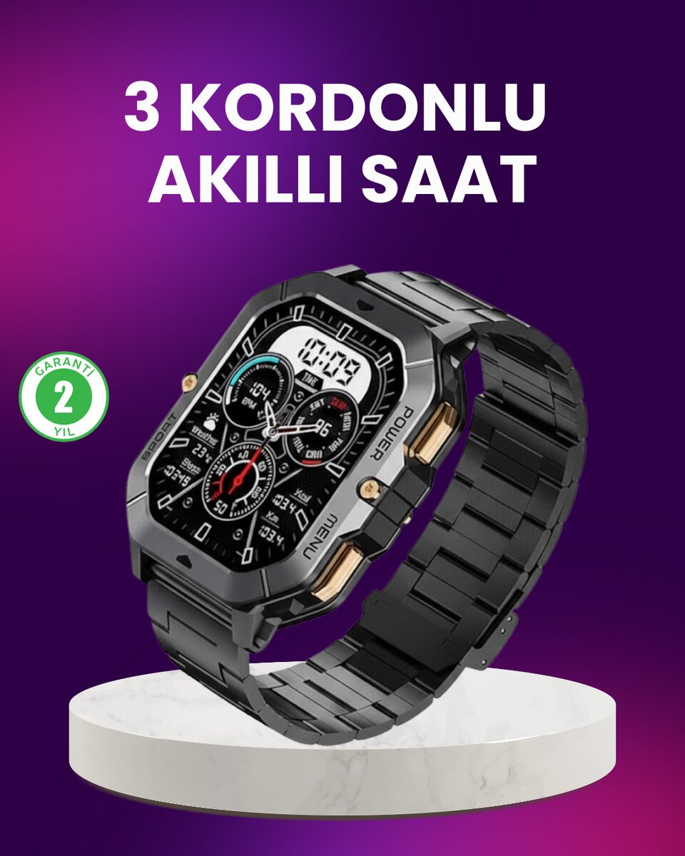 Bildirim ve Spor Takipli Akıllı Saat Bildirim ve Spor Takipli Akıllı Saat