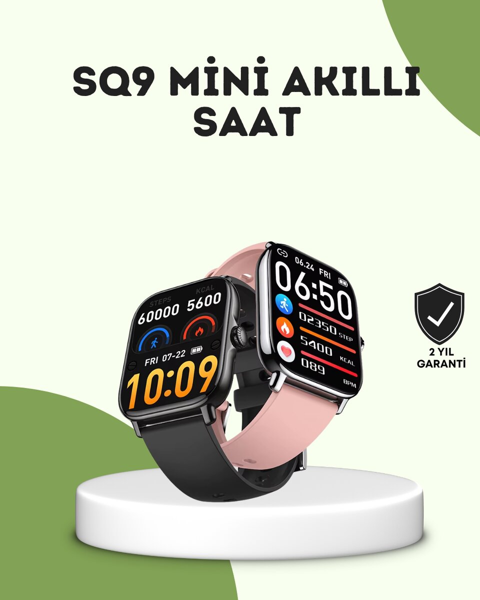 AMOLED Titreşimli Bildirimli Akıllı Saat