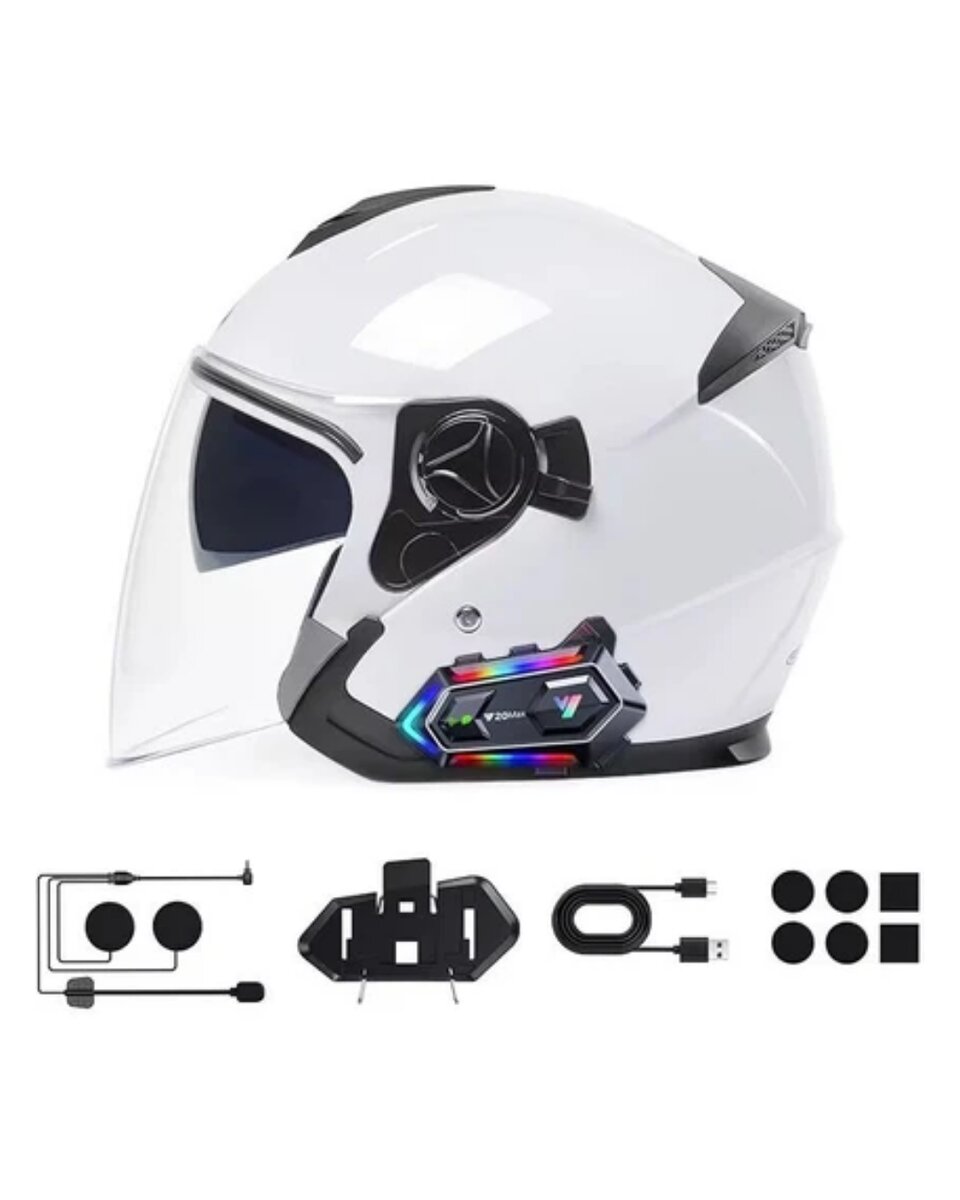 BT5.3 Motosiklet Kask İletişim Sistemi Çift Telefon Destekli