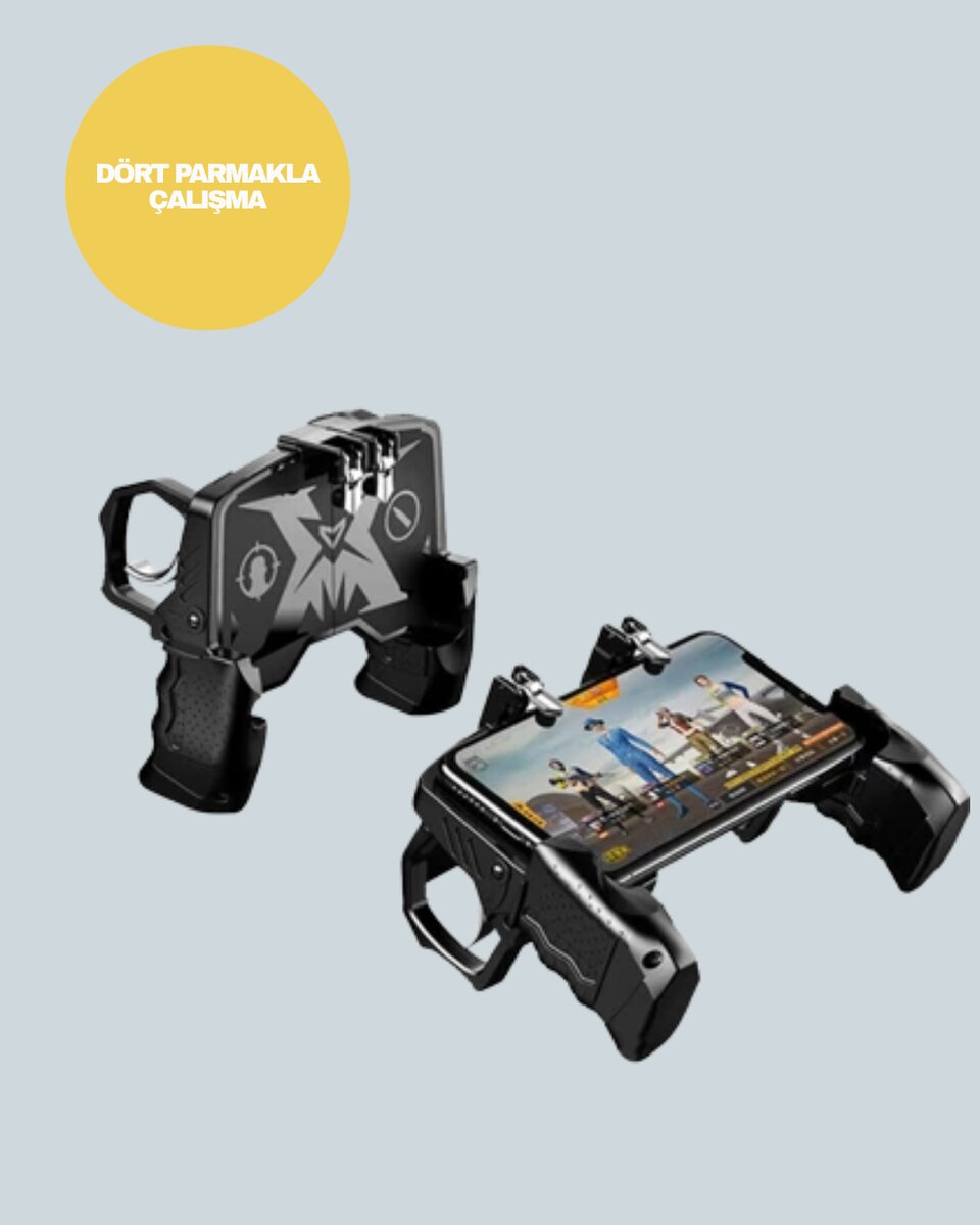 Dört Parmak Destekli Mobil Gamepad Tetikli Oyun Kontrolcüsü Dört Parmak Destekli Mobil Gamepad Tetikli Oyun Kontrolcüsü