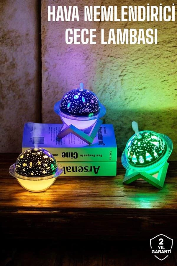 Hava Nemlendirici Masa ve Gece Lambası USB Projeksiyon Aromaterapi Hava Nemlendirici Masa ve Gece Lambası USB Projeksiyon Aromaterapi