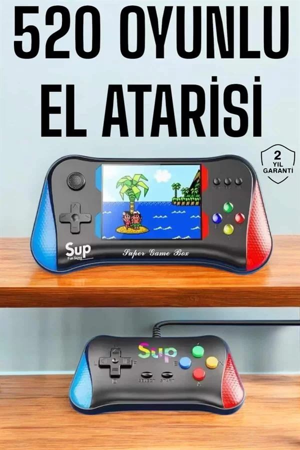 Retro 500 Oyunlu Nostaljik Oyunlu El Atari Gamebox Oyun Konsolu Çift Destekli Retro 500 Oyunlu Nostaljik Oyunlu El Atari Gamebox Oyun Konsolu Çift Destekli