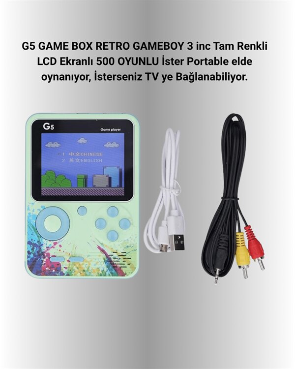 TV Bağlantılı 500 Oyunlu Mini Gameboy Konsol TV Bağlantılı 500 Oyunlu Mini Gameboy Konsol