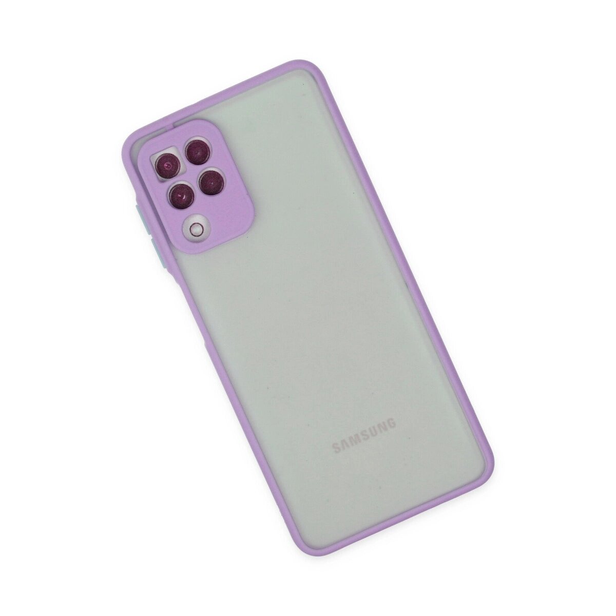 Samsung Galaxy A22 Kılıf Montreal Silikon Kapak - Mor Samsung Galaxy A22 Kılıf Montreal Silikon Kapak - Mor