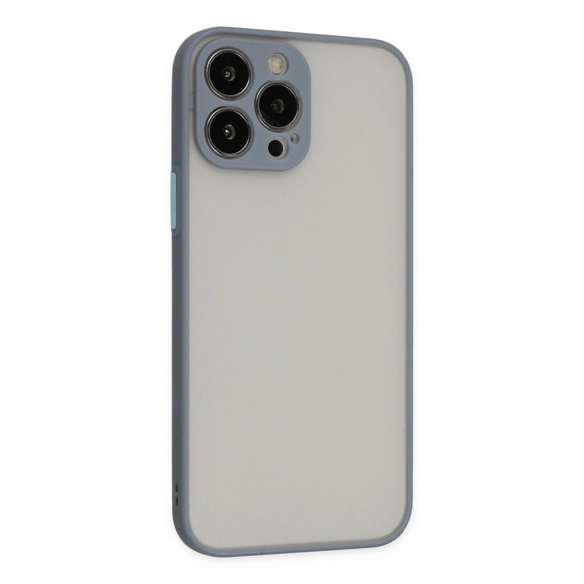 İphone 13 Pro Max Kılıf Montreal Silikon Kapak - Gri