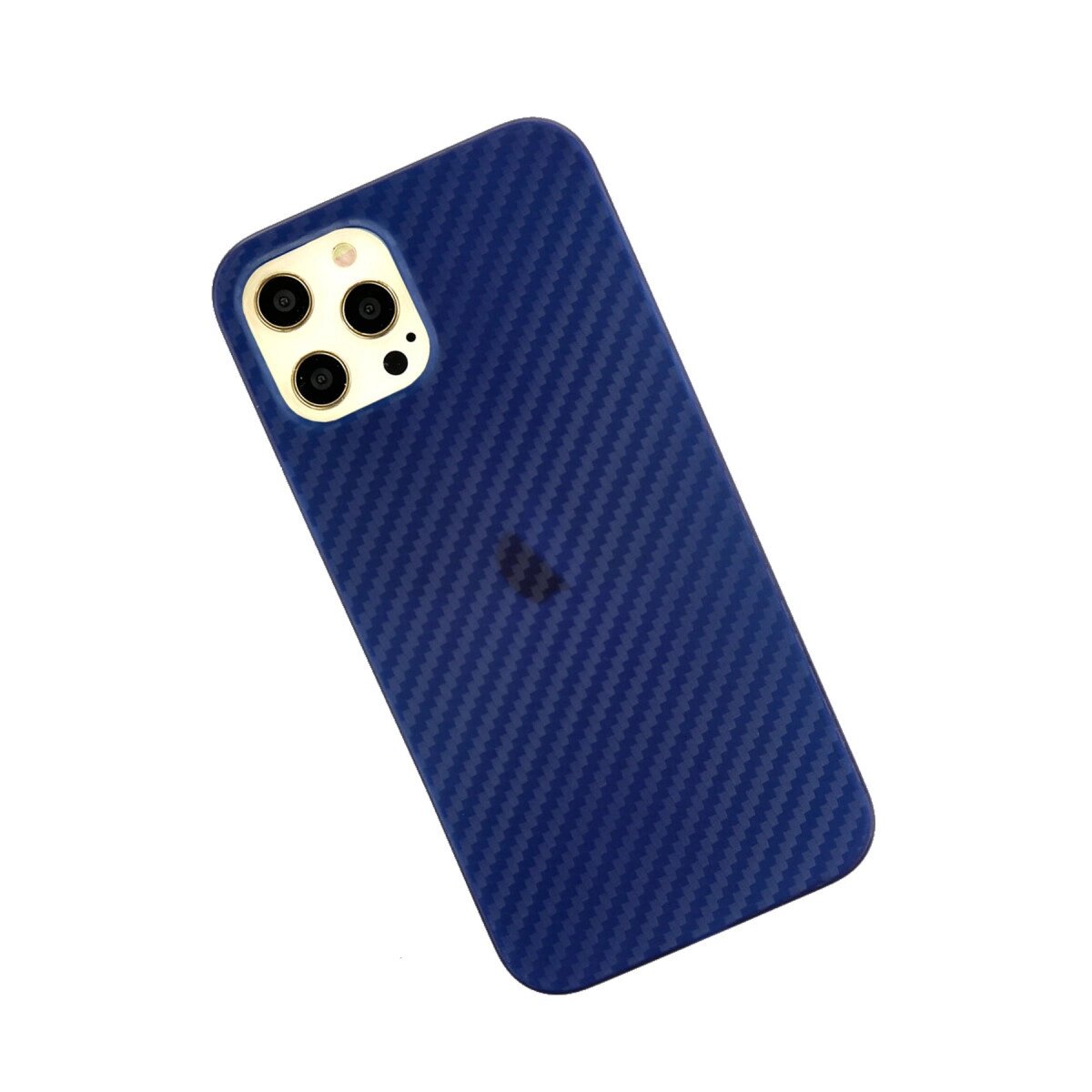 İphone 12 Pro Max Kılıf Karbon Pp Silikon - Mavi İphone 12 Pro Max Kılıf Karbon Pp Silikon - Mavi