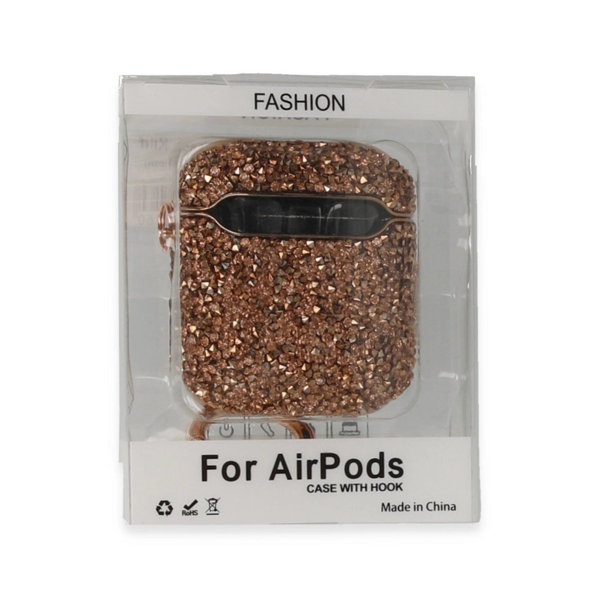 Airpods 2 (2.nesil) Mira Taşlı Kılıf - Rose Gold Airpods 2 (2.nesil) Mira Taşlı Kılıf - Rose Gold