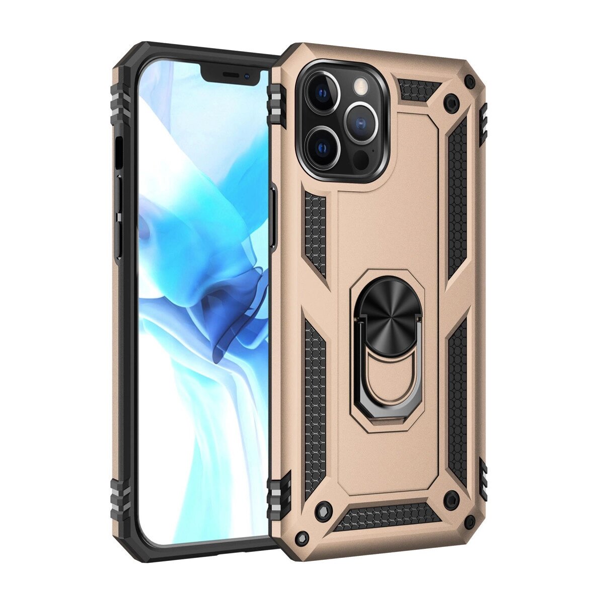 İphone 12 Pro Max Kılıf Sofya Yüzüklü Silikon Kapak - Gold İphone 12 Pro Max Kılıf Sofya Yüzüklü Silikon Kapak - Gold