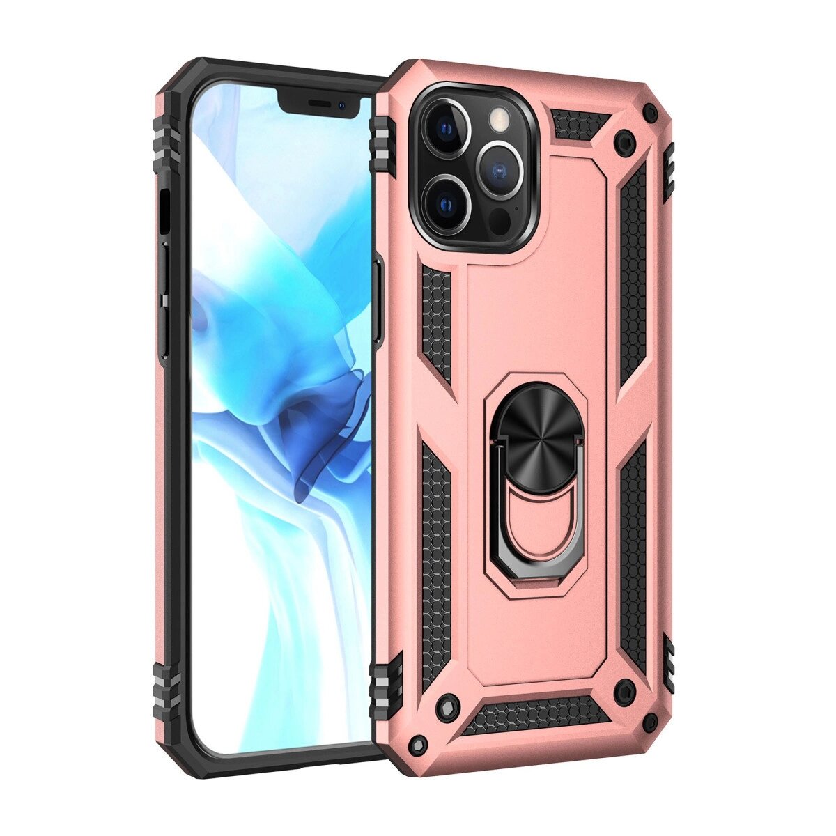 İphone 12 Pro Max Kılıf Sofya Yüzüklü Silikon Kapak - Rose İphone 12 Pro Max Kılıf Sofya Yüzüklü Silikon Kapak - Rose