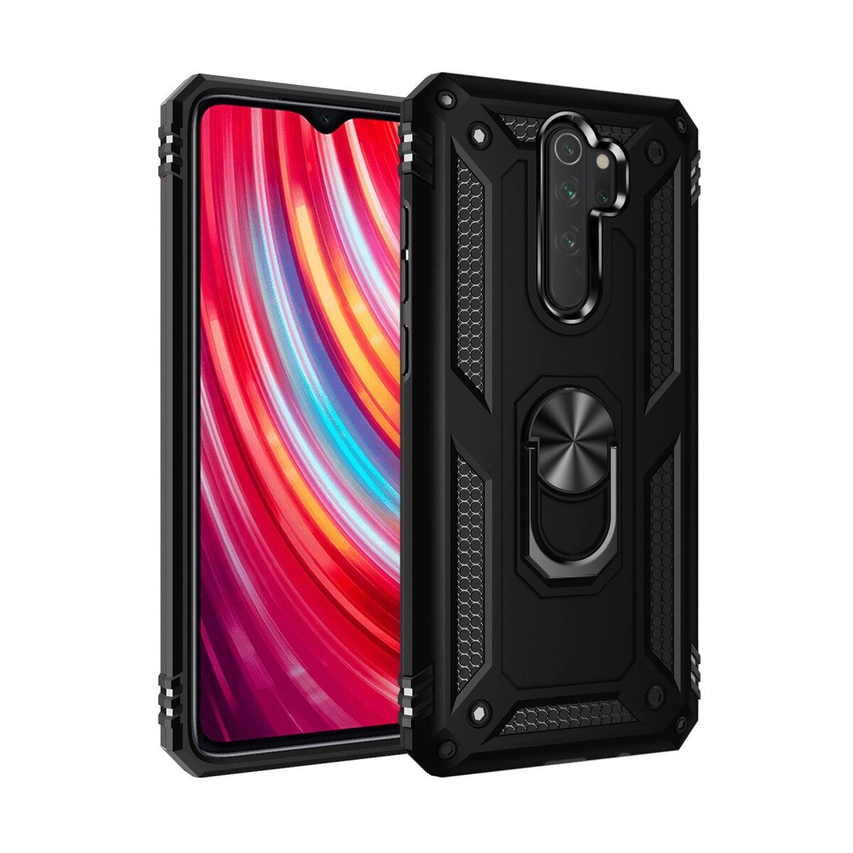 Xiaomi Redmi Note 8 Pro Kılıf Sofya Yüzüklü Silikon Kapak - Siyah Xiaomi Redmi Note 8 Pro Kılıf Sofya Yüzüklü Silikon Kapak - Siyah