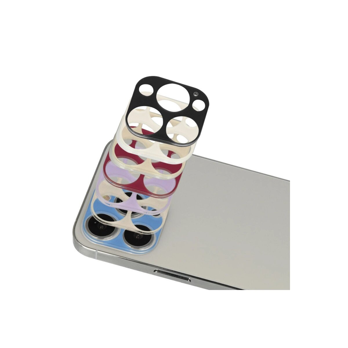 İphone 13 Pro Max Rainbow Kamera Lens Koruma Cam - Mor İphone 13 Pro Max Rainbow Kamera Lens Koruma Cam - Mor