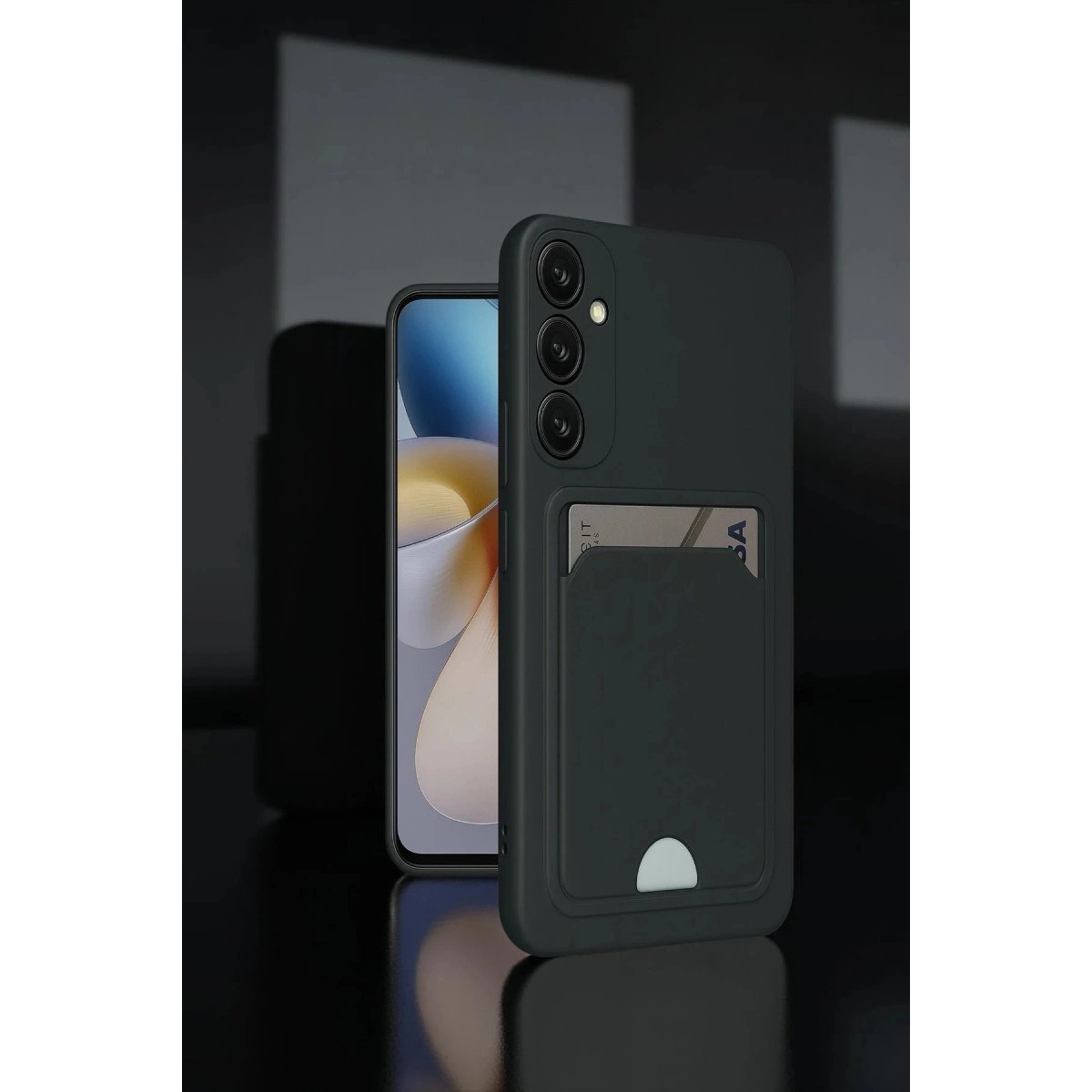 Samsung Galaxy A55 5g Kılıf Kelvin Kartvizitli Silikon - Bordo Samsung Galaxy A55 5g Kılıf Kelvin Kartvizitli Silikon - Bordo