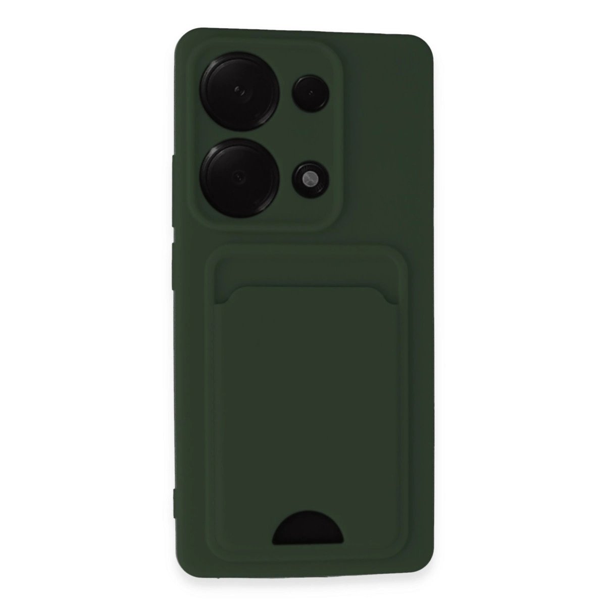 Xiaomi Redmi Note 13 Pro 4g Kılıf Kelvin Kartvizitli Silikon - Koyu Yeşil Xiaomi Redmi Note 13 Pro 4g Kılıf Kelvin Kartvizitli Silikon - Koyu Yeşil